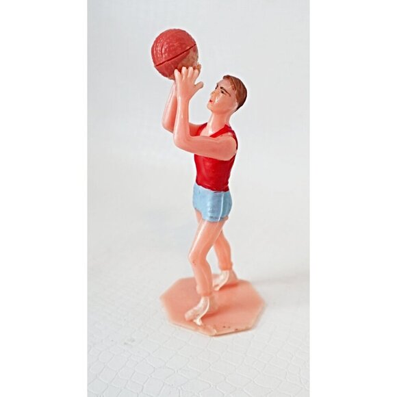 Vintage Cake Toppers Basketball Net & Player Cake Decorating Decorations - Picture 2 of 6
